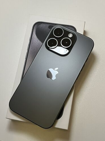 appl: IPhone 15 Pro, Black Titanium, Face ID