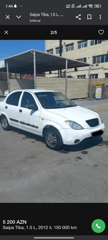 автомобиль фольксваген поло: Saipa Tiba: 1.5 l | 2012 il 150000 km Sedan