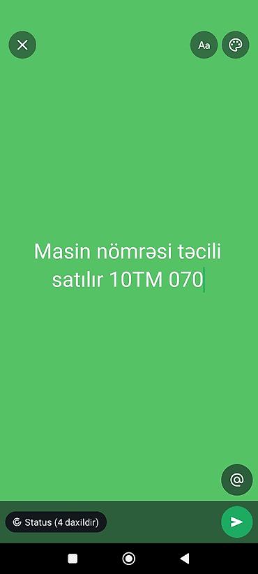 kia cerato 2012: Avtonömrə satılır: 10 TM 070 - Kombinasiya: “10TM070” - Seriya: TM - — 1