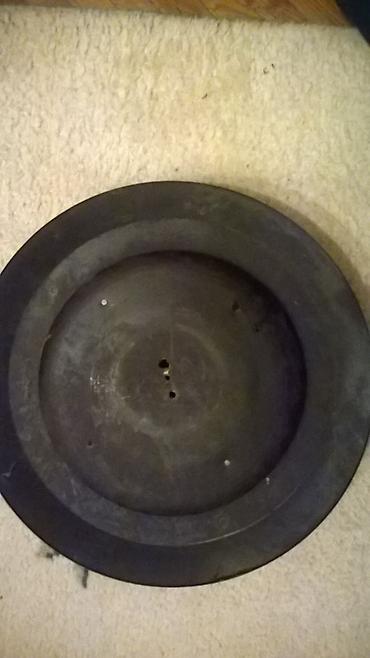 cepac drva: Plafonjera metalena okrugla dia 39 cm. /staklo dia 28 cm. 2 sijalicna — 3