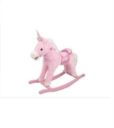 svetleca pidzama za decu: Plišana klackalica za decu – konjić/jednorog - Modeli: roze jednorog — 1