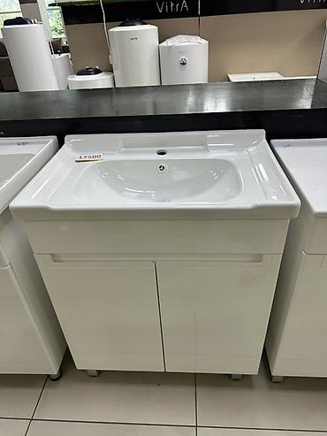 silver kitchen: Тумба с умывальником для ванной комнаты - Комплект: напольная тумба с — 1
