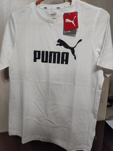 Футболки: Футболка, M (EU 38), Puma, Новый, цвет - Белый, Самовывоз