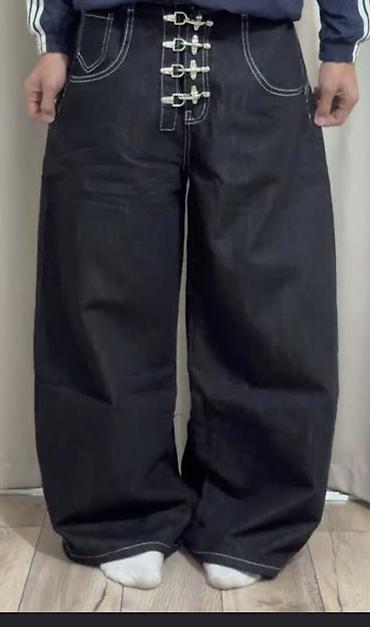 Джинсы, Карго, Китай, Средняя талия, С вышивкой, 3XL at lalafo.kg Джинсы, Карго, Китай, Средняя талия, С вышивкой, 3XL