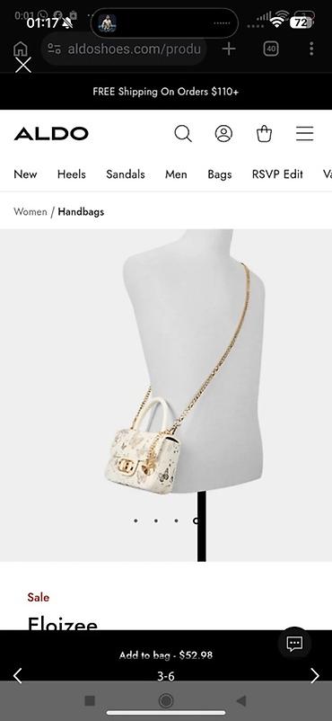 mirvari canta: ALDO Eloizee – Top handle çanta - Rəng: krem/açıq bej fon üzərində — 1