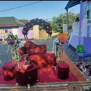 Dekorlar və bəzəklər: Tədbir dekoru və bəzək icarəsi - Dairəvi metal arka kompozisiyası — 8