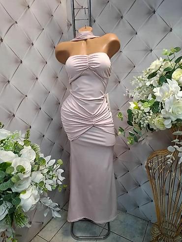 mini torbice: Elegantna duga haljina bez bretela sa draperijom - Model: uska, maxi — 3