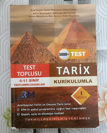 biologiya test toplusu: Tarix RM test toplusu 1ci hisse