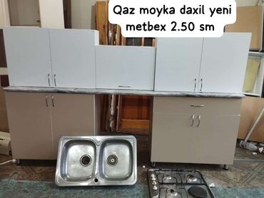 Beşiklər: Yeni metbex mebeli satilir uzerinde 2 li moyka ve qaz sobasi verilir