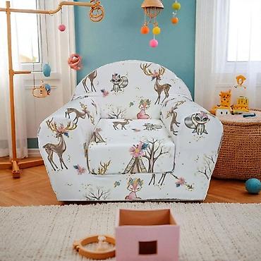 Foteljice: 🌈BAMBI foteljica 🪑Dimenzije:55×45 cm ✨ Sedeći deo: 30×30 cm 🛏️ — 13