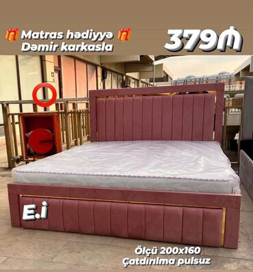 Ev üçün dekor: Yeni, İkinəfərlik çarpayı, Matras ilə