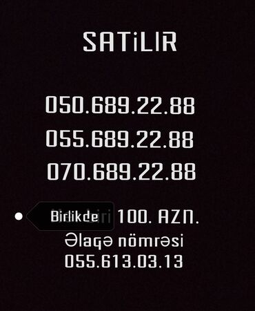 SİM-kartlar: Nömrə: ( 055 ) ( 6130313 ), İşlənmiş