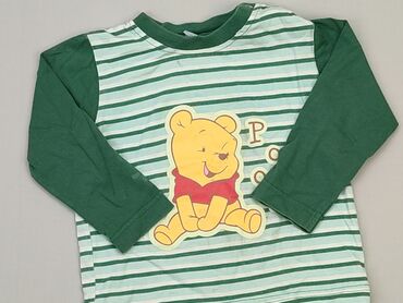 koszula w zielone paski: Bluzka, Disney, 12-18 m, stan - Dobry