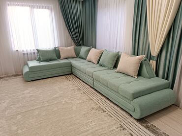 мебель кравати: Угловой диван, цвет - Зеленый, Новый