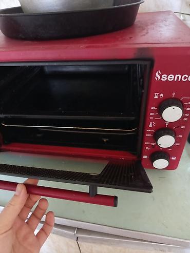 Мини-печь/электрическая духовка Sencor (настольная), красного цвета
