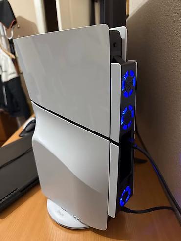 ucuz soyuducu: PS5 Slim üçün yan soyuducu modul – LED işıqlı, 3 ədəd mini turbofan — 2