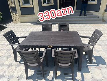 Bağ, çöl masa və oturacaq dəstləri: Plastik stol stullar anbardan birbaşa satış şəhərdaxili çatdırılma — 6