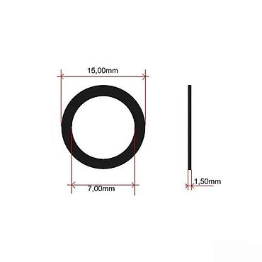 stone brusilice: Podloška/šajbna za karike i sklop radilice – dimenzije 15 × 7 × 1,5 mm — 3