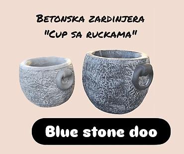 gipsofila sadnice prodaja: Betonska žardinjera “Cup sa ručkama” – Blue Stone doo - Materijal — 1