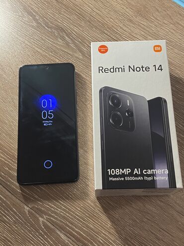 Xiaomi: Xiaomi Redmi Note 14, 256 GB, rəng - Qara, 
 Sensor, Barmaq izi, İki sim kartlı
