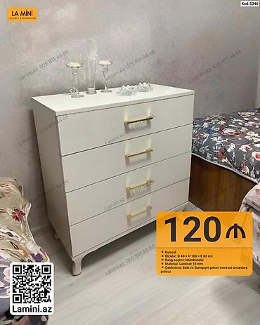Komodlar: Məhsul: Komod (Kod: 5346) Təsvir: - Minimalist dizaynlı, 4 çekmecəli — 1