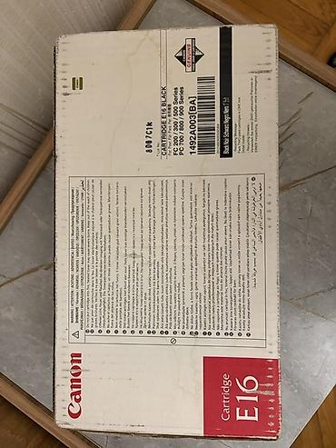 cartridge: Canon E16 orijinal toner kartric - Rəng: Qara (Black) - Model — 3