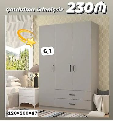 Dolablar: Üç qapılı geyim dolabı – model G_1 - Ölçülər: 120 × 200 × 47 sm - — 1