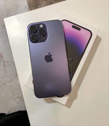 мобильные телефоны город ош: IPhone 14 Pro, Б/у, 256 ГБ, Deep Purple, Коробка, Чехол, 83 %