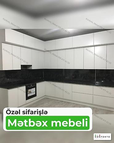 ручки на кухонную мебель: Özəl sifarişlə hazırlanmış mətbəx mebeli - Dizayn: Minimalist, ağ — 1