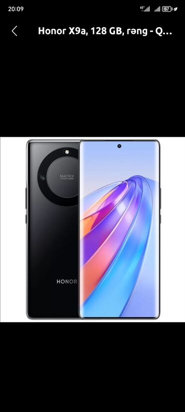 m21 qiymeti: Honor 9A, 128 GB, rəng - Qara, Düyməli, Barmaq izi, İki sim kartlı