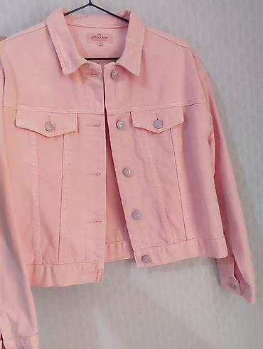 ag jaket: Məhsul: Açıq çəhrayı cins jaket - Model: Klassik denim jaket, qısa — 2