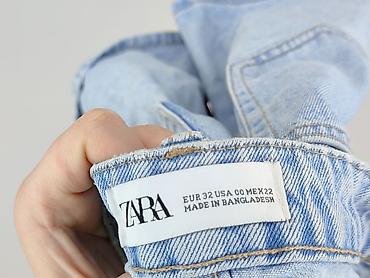 jeansowe spodnice: Zara, Szorty damskie, rozmiar 2XS — 4