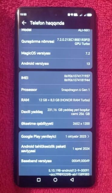 kontakt home honor x9b qiymeti: Honor X9b, 256 GB, rəng - Qara, İki sim kartlı