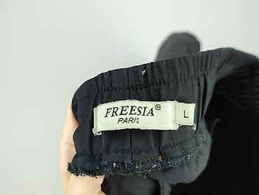 dresy czarne: Freesia, Spodnie materiałowe damskie, rozmiar L — 4