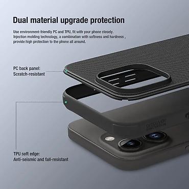 Maske i futrole za telefone: Futrola Nillkin Super Frost Pro za iPhone 15 Pro (6.1) crvena. Uz brzu — 4