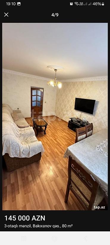 razin: Bakı, Bakıxanov qəs., 3 otaqlı, Köhnə tikili, m. Neftçilər, 80 kv. m — 5