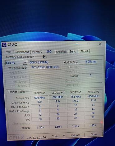 ddr3 ram notebook: Operativ yaddaş (RAM) 8 GB, 1600 Mhz, DDR3, PC üçün, İşlənmiş — 2