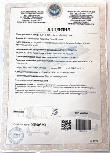 Трансфер, пассажирские перевозки: Аэропорт, Иссык-Куль, Каракол Автобус, Бус | 17 мест — 12