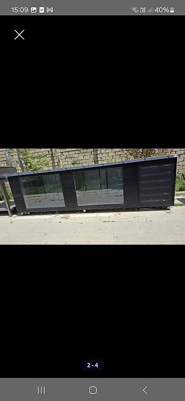 kompressor balonu: Şüşə vitrinli soyuducu köşk/kiosk - Ön tərəfi böyük suse kabab ve et — 2
