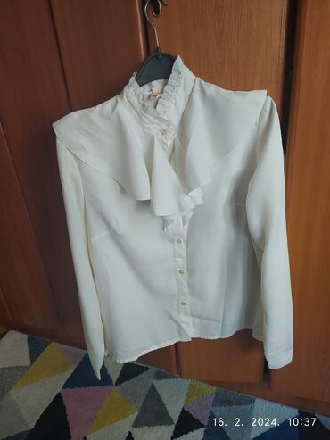 mrezasta bluza: XL (EU 42), Jednobojni, bоја - Bela