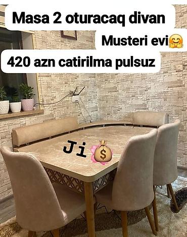 Divan və masa dəstləri: Künc divan rəng seçimi var — 1