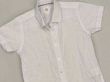 koszula ze stójką do marynarki: Shirt 4-5 years, condition - Very good, pattern - Monochromatic, color - White