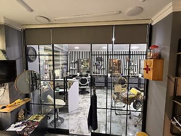 qapi ucun setkalar: 550 azn Şüşə bölmə/sürgülü qapı sistemi – loft tərzi, qara metal — 2