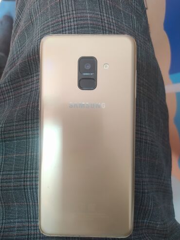 держатель телефона на стедикам fly tech 6: Samsung Galaxy A8 2018, 64 GB, rəng - Qızılı, Barmaq izi