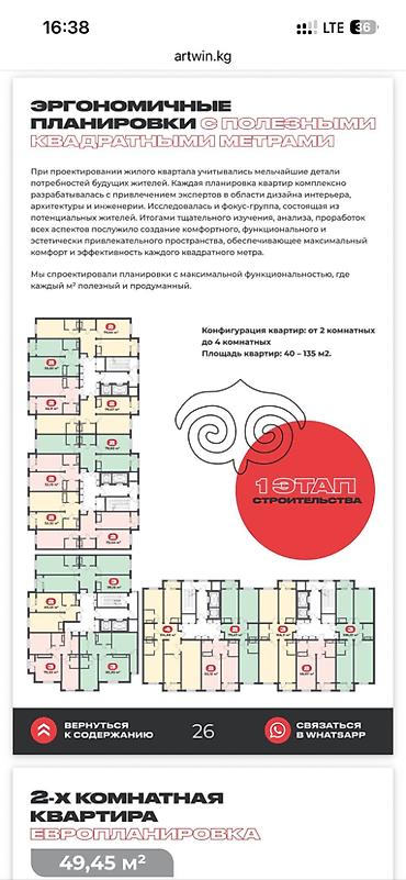 Продажа квартир: 2 комнаты, 79 м², Технопарк Элитка, 3 этаж, ПСО (под самоотделку) — 2