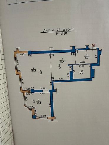 60: 2 комнаты, 60 м², 12 мкр Элитка, 4 этаж, Евроремонт — 8