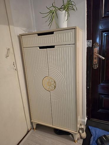 полки стеллажи для обуви: Компактный шкаф-комод для прихожей - Цвет: молочный/кремовый с — 2