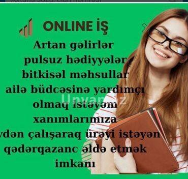 operator iş: Marketoloq tələb olunur, Onlayn iş, İstənilən yaş, Təcrübəsiz