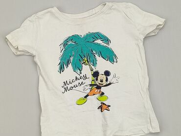 koszulka biała na ramiączkach: Koszulka, Disney, 2-3 lat, 92-98 cm, stan - Zadowalający