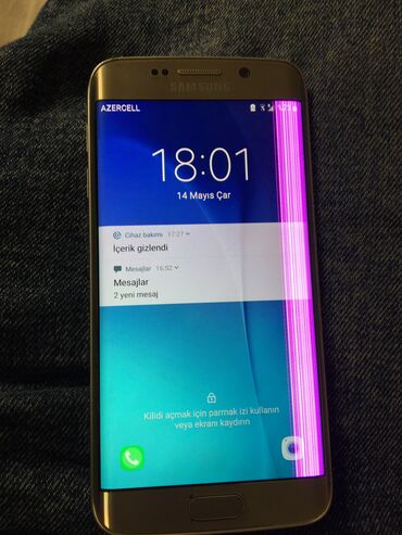samsung a57: Samsung Galaxy S6 Edge, 64 GB, rəng - Ağ, Barmaq izi